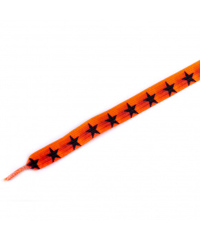Dětské elastické tkaničky Tobby ploché stars black/orange