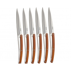 Deejo 6AB505 sada 6 příborových nožů Table,vysoký lesk,coralwood,zubaté ostří