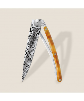 Kapesní nůž Deejo 9AC101 Tattoo 27g light turtle Polynesian Kapesní nůž Deejo 9AC101 Tattoo 27g light turtle Polynesian