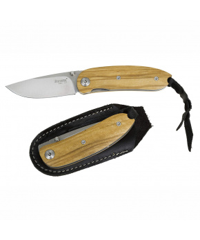 Kapesní nůž LionSteel 8210 UL čepel ocel D2,rukojeť olivové dřevo,pouzdro