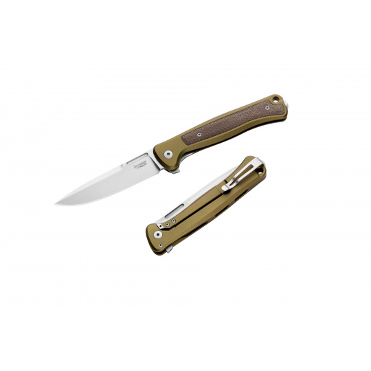 Lionsteel Skinny SK01A GS Aluminium -Green / Stone Washed blade