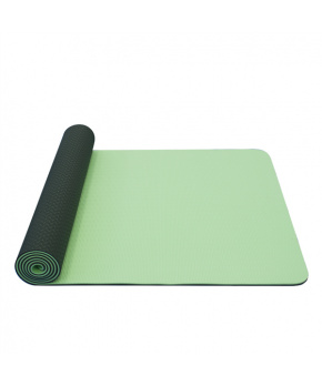 Yate Yoga Mat Dvouvrstvá  TPE 6 mm sv. zelená/tm. zelená