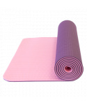 Yate Yoga Mat Dvouvrstvá TPE 6 mm růžová/fialová