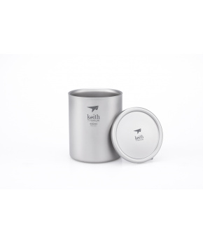 Titanový termohrnek s víčkem Keith Mug Double Wall 450 ml. Titanový termohrnek s víčkem Keith Mug Double Wall 450 ml.