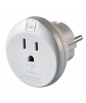 Go Travel adaptér USA/Evropa typ E/F Go Travel adaptér USA/Evropa typ E/F