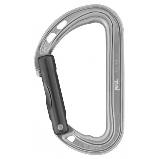 Petzl SPIRIT STRAIGHT šedá karabina - rovný zámek