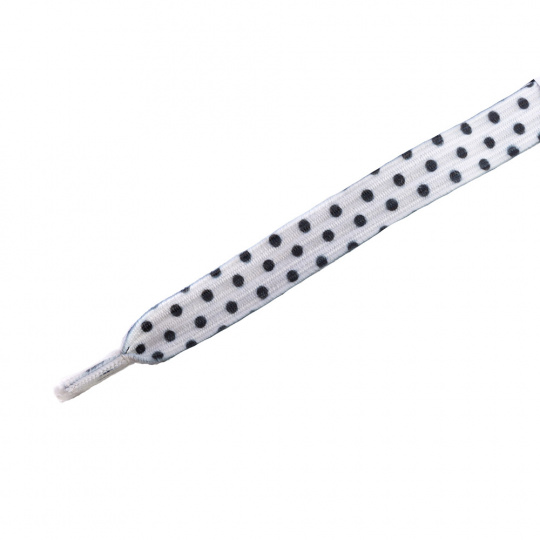 Tobby tkaničky dětské elastické dots black on white