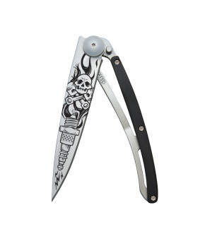 Kapesní nůž Deejo 1CB018 Tattoo 37g ebony wood Biker Kapesní nůž Deejo 1CB018 Tattoo 37g ebony wood Biker