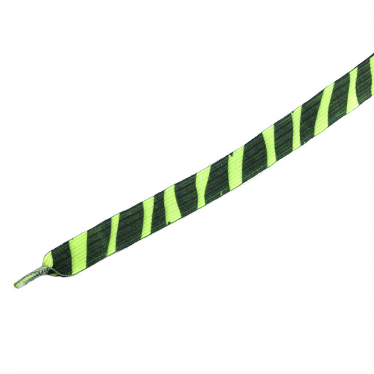 Tobby tkaničky dětské elastické zebra black/lime