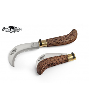 Zahradní nůž žabka Antonini OldBear 9747/21_LNI nerezová ocel,ručně vyřezávaná rukojeť z amerického ořechu Zahradní nůž žabka Antonini OldBear 9747/21_LNI nerezová ocel,ručně vyřezávaná rukojeť z amerického ořechu