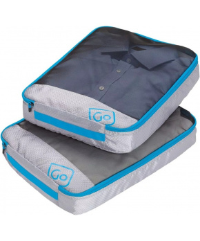 Go Travel sada obalů Twin Packing Cubes blueberry