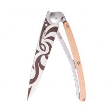 Kapesní nůž Deejo 1CB020S Tattoo Tribal, 37g, juniper wood