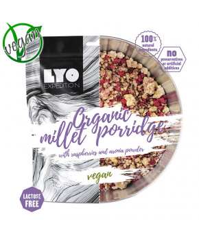 Kaše z Prosa s Jahodami a Mletým Jeřábem Černým Lyo Food - velká porce