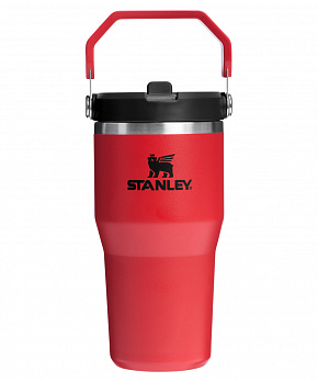STANLEY Termoláhev s integrovanou slámkou The IceFlow™ Flip Straw 2.0 Tumbler 600 ml/20oz Chili Black