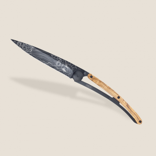 Deejo 1GB185 Tattoo Black 37g, olive wood,Virgo