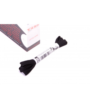 Tkaničky ploché Tobby 0802-8000 black 7mm multipack