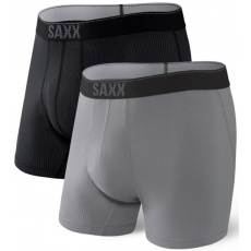 Boxerky Saxx QUEST QDM BB FLY 2PK black/dk charcoal II