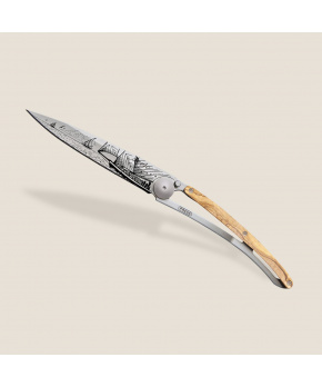 Kapesní nůž Deejo 1CB079 Tattoo 37g olive wood Sailing