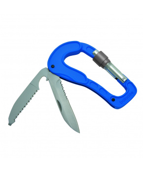 Multifunkční cestovní karabina Baladeo ECO212 Cliff, 2x čepel+šroubovací zámek ocel 420,hliníkové tělo Multifunkční cestovní karabina Baladeo ECO212 Cliff, 2x čepel+šroubovací zámek ocel 420,hliníkové tělo