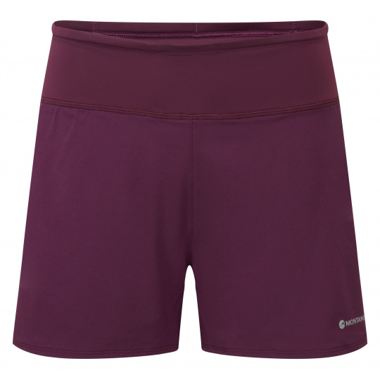 Montane FEM SLIPSTREAM TWIN SKIN SHORTS-SASKATOON BERRY-UK10/S dámské kraťasy vínové