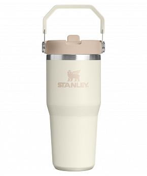 STANLEY Termoláhev s integrovanou slámkou The IceFlow™ Flip Straw 2.0 Tumbler 410 ml/20oz Cream
