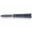 Joker motýlek Stainless Steel Groove Black Butterfly 95 mm