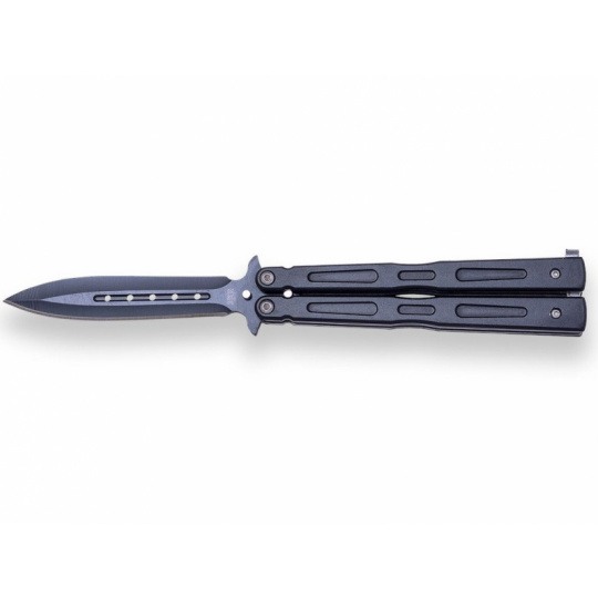 Joker motýlek Stainless Steel Groove Black Butterfly 95 mm