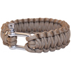 BCB Adventure náramek paracord kov béžový