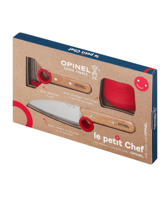 Dětský kuchařský set Opinel Le Petit Chef Red