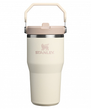 STANLEY Termoláhev s integrovanou slámkou The IceFlow™ Flip Straw 2.0 Tumbler 600 ml/20oz Cream