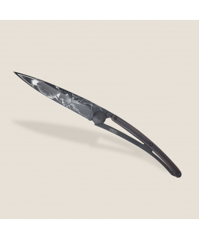 Kapesní nůž Deejo 1GB123 Tattoo Black 37g ebony wood Deer