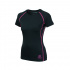 Duras Jana dámské triko merino krátký rukáv černá/růžová