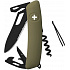 Swiza kapesní nůž SH03TR Allblack Single Hand Khaki Wavy Edge