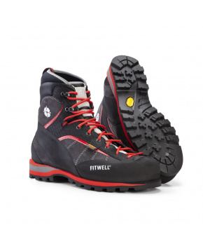 Horolezecká obuv Fitwell Big Wall Rock F4030 eVent anthracite-red