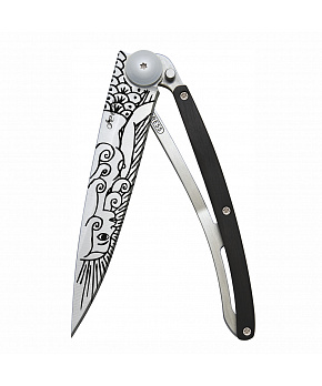 Kapesní nůž Deejo 1CB034 Tattoo 37g ebony wood Mermaid