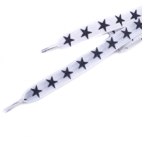 Tobby tkaničky dětské elastické stars black/white