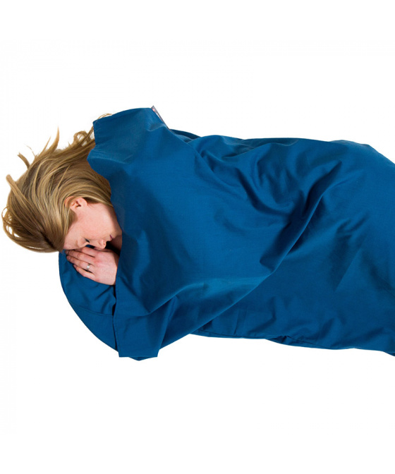Lifeventure Polycotton Sleeping Bag Liner; navy; rectangular