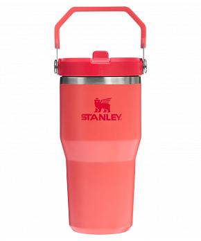 STANLEY Termoláhev s integrovanou slámkou The IceFlow™ Flip Straw 2.0 Tumbler 600 ml/20oz Hot Coral