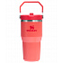 STANLEY Termoláhev s integrovanou slámkou The IceFlow™ Flip Straw 2.0 Tumbler 600 ml/20oz Hot Coral
