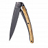 Kapesní nůž Deejo 1GB501 Serration Black 37g olive wood