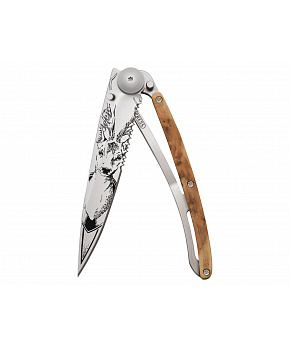 Kapesní nůž Deejo 1CB546 Tattoo Serration 37g juniper wood Deer