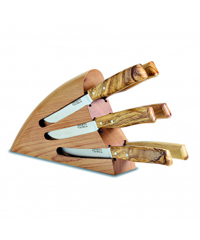 Sada steakových nožů LionSteel 9001C UL 6ks s dřevěným stojanem