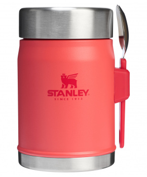 STANLEY Termoska jídelní se lžící/vidličkou The Legendary Classic Food Jar 400 ml/14oz Hot Coral