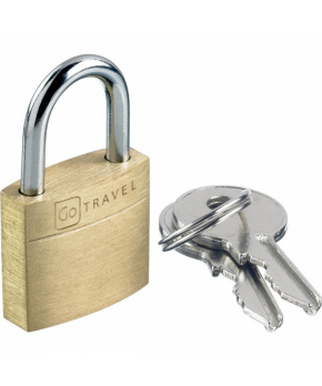 Go Travel mosazný zámek 20 mm s klíčky Go Travel mosazný zámek 20 mm s klíčky