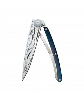 Kapesní nůž Deejo 1CB081 Tattoo 37g blue beech Wave