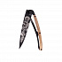 Kapesní nůž Deejo DEE681 Tattoo Black 37g olive wood Mushroom