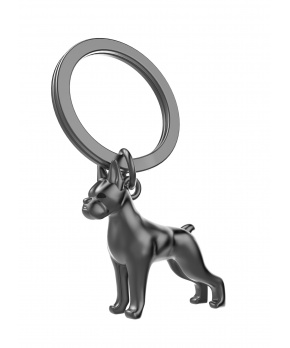 MTM Klíčenka Pes boxer černý mat