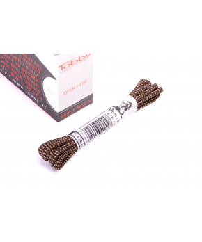 Tkaničky kulaté Tobby 0242-Do04 brown-sand multipack