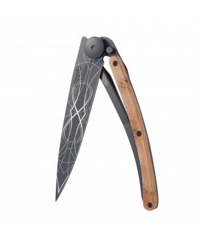 Kapesní nůž Deejo 1GB126 Tattoo Black 37g juniper wood Infinity