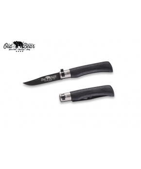 Kapesní nůž Antonini OldBear 9303/17_MNK černá nerezová čepel s PTFE,černá dřevěná rukojeť